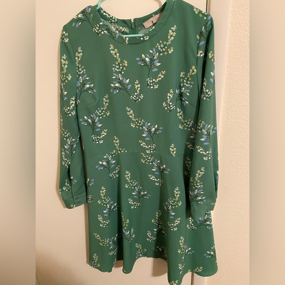 Loft long sleeve floral dress- perfect for spring